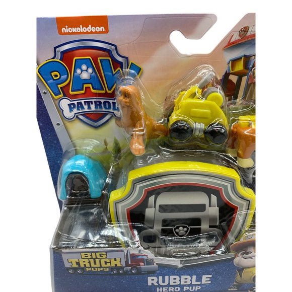 Paw Patrol Rubble Big Truck Pups Hero Pup Figure with Pet Seal 2022 - Picture 2 of 8